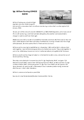 A preview of a PDF biography for Fleming, William